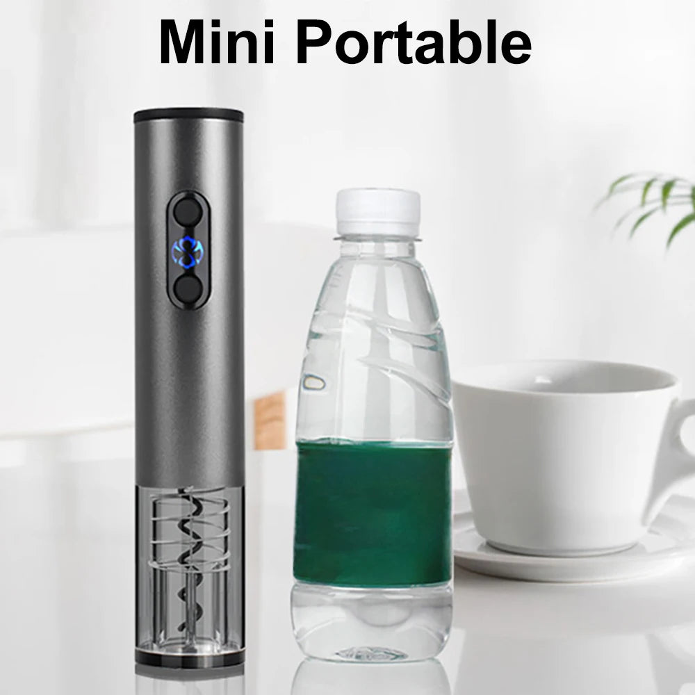 JLEIVA Electric Wine Bottle Opener Automatic Wine Opener Rechargeable Corkscrew with Foil Cutter for Party Bar Wine Gift Kitchen tool