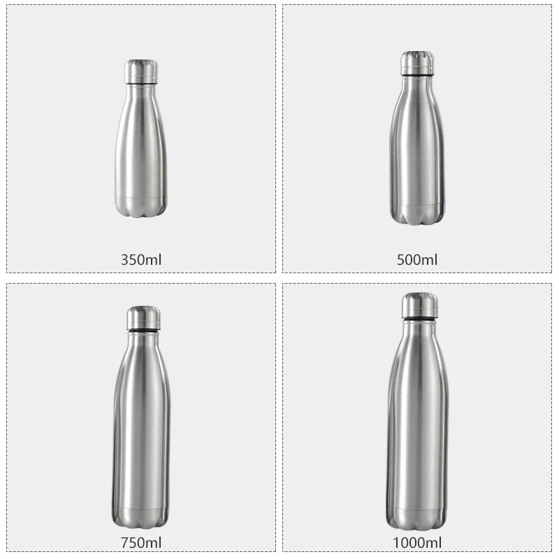 0.35/1 Litro Botella de acero inoxidable - Outdoor Camping