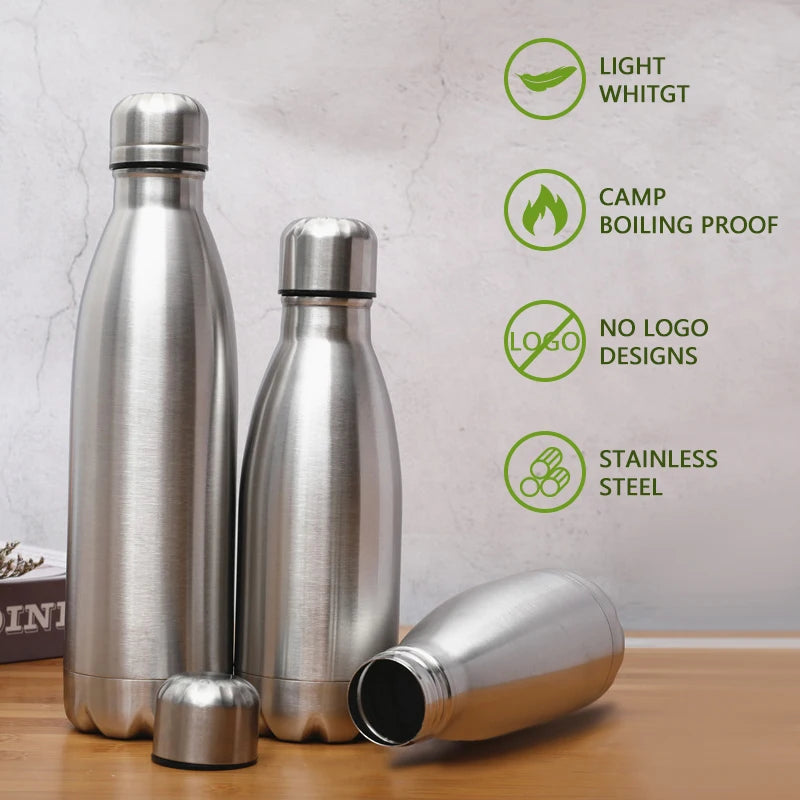 0.35/1 Litro Botella de acero inoxidable - Outdoor Camping