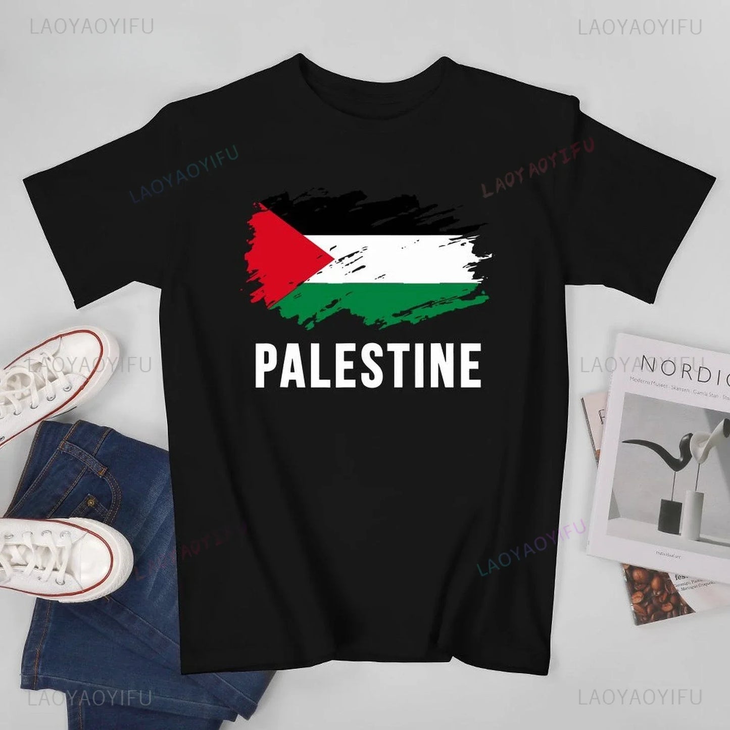 Polera liberación de Palestina, Camiseta de algodon