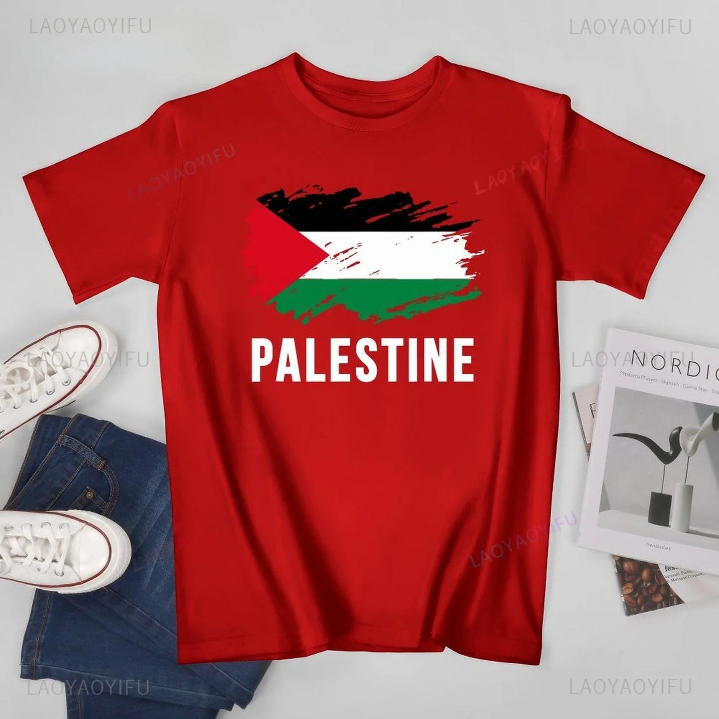 Polera liberación de Palestina, Camiseta de algodon