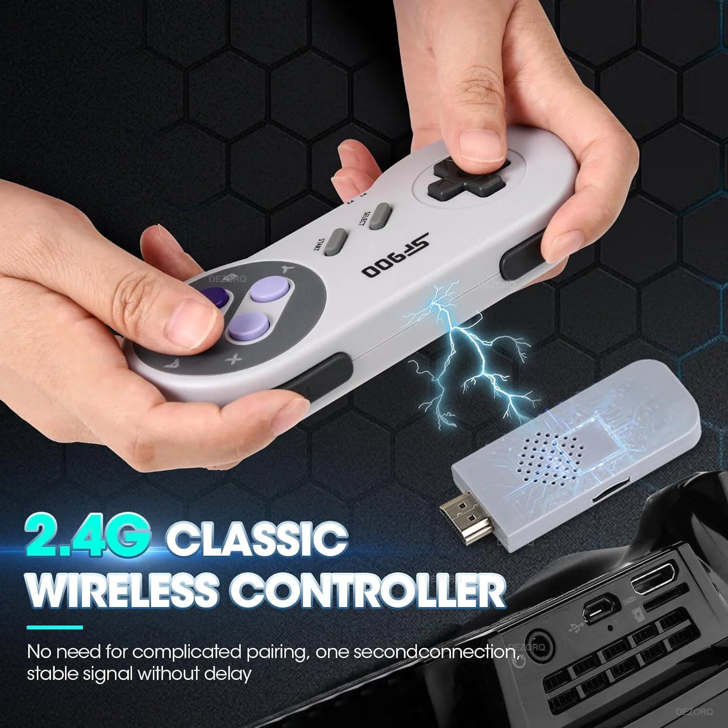 Konsole SF900 für Super Nintendo 16 Bit Game Stick 4700 Retro-Spiele HD-Videospielkonsolen für NES SNES Wireless Controller