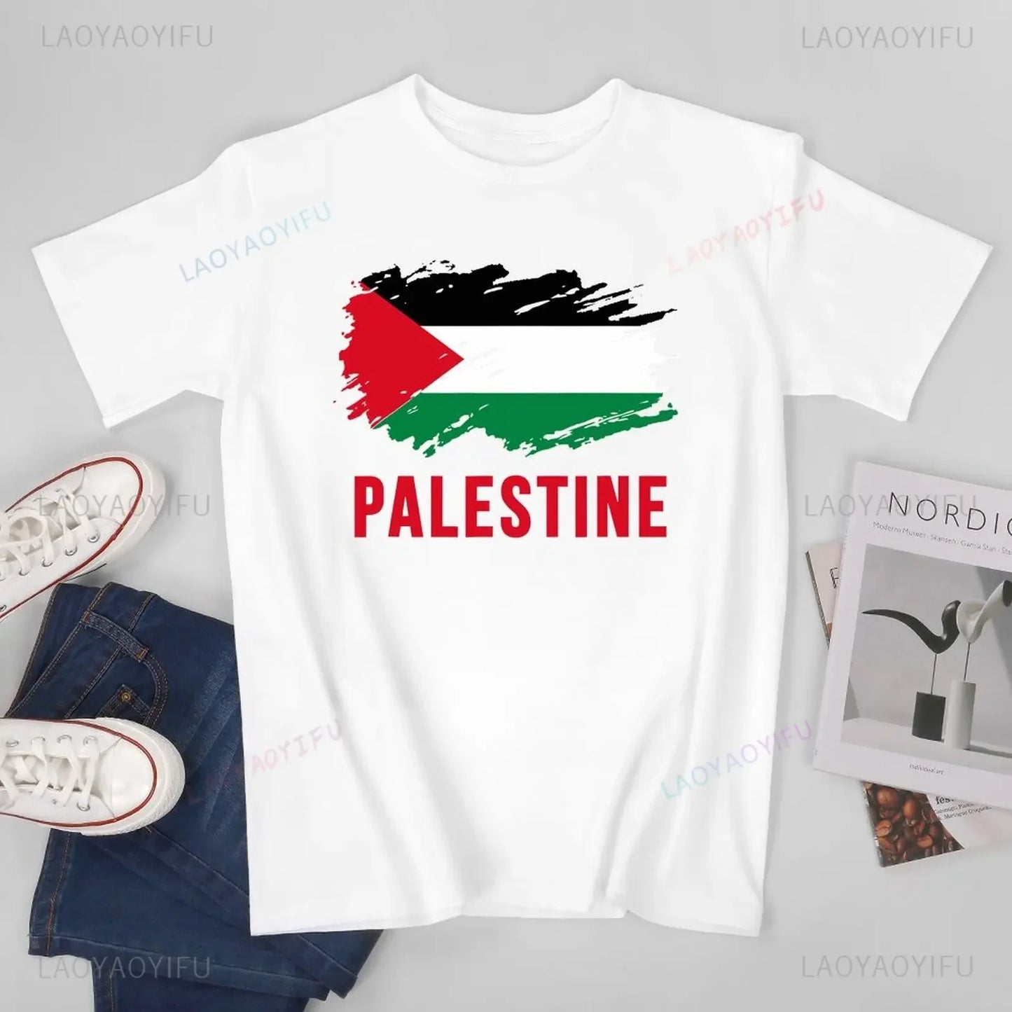 Polera liberación de Palestina, Camiseta de algodon