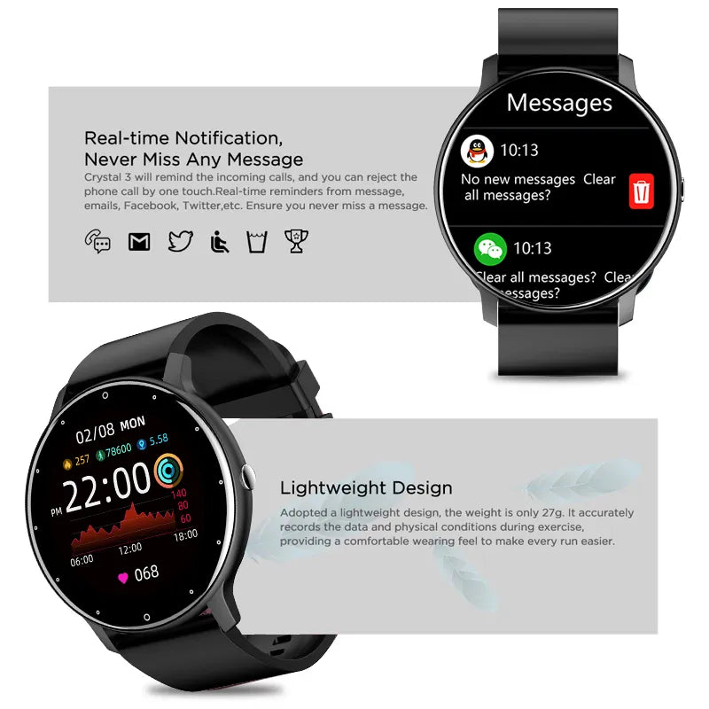 LIGE 2023 New Smart Watch Men. LIGE 2023 New Bluetooth Smart Watch Men IP67 Waterproof Touch Screen Sports Smartwatch For Android ios+box