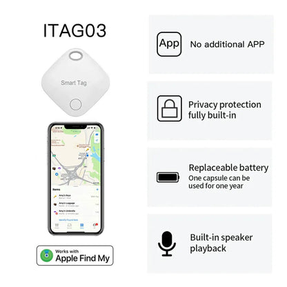 Bluetooth-GPS-Tracker für AirTag-Ersatz über Apple Bike Key Finder MFI Smart iTag