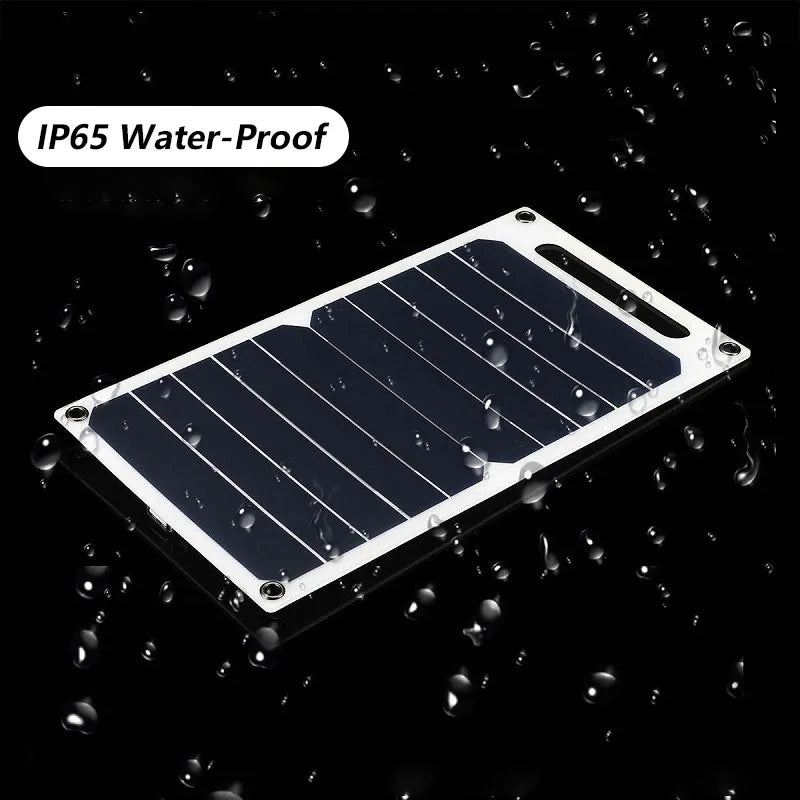 Wasserdichtes Solarpanel für den Außenbereich, 30 W, tragbare USB-Powerbank zum Wandern, Camping, Handy-Ladebank, 6,8 V