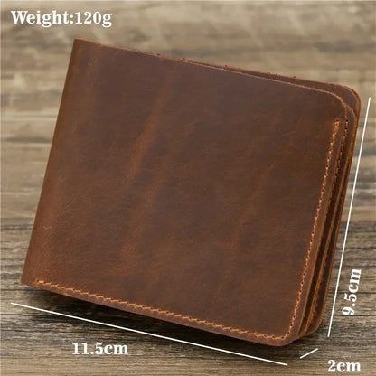 Personalized Best Genuine Leather Mens Wallet with Coin Pocket Minimalist Engraved Bi Fold Pure Leather Wallet for Men