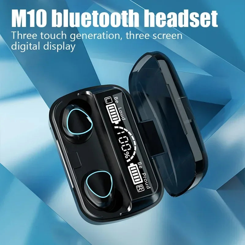 2024. Headphones, Wireless Bluetooth 5.3 Earphones - Bluetooth Headphones with Powerbank 3200mAh (Charger Box) LED Display