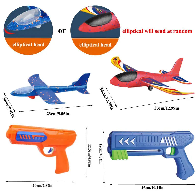 Kinder 24/34 cm Schaum Flugzeug Launcher Outdoor Spielzeug für Jungen Sport Katapult Spiel Kinder Mädchen Geburtstag Weihnachten Geschenke