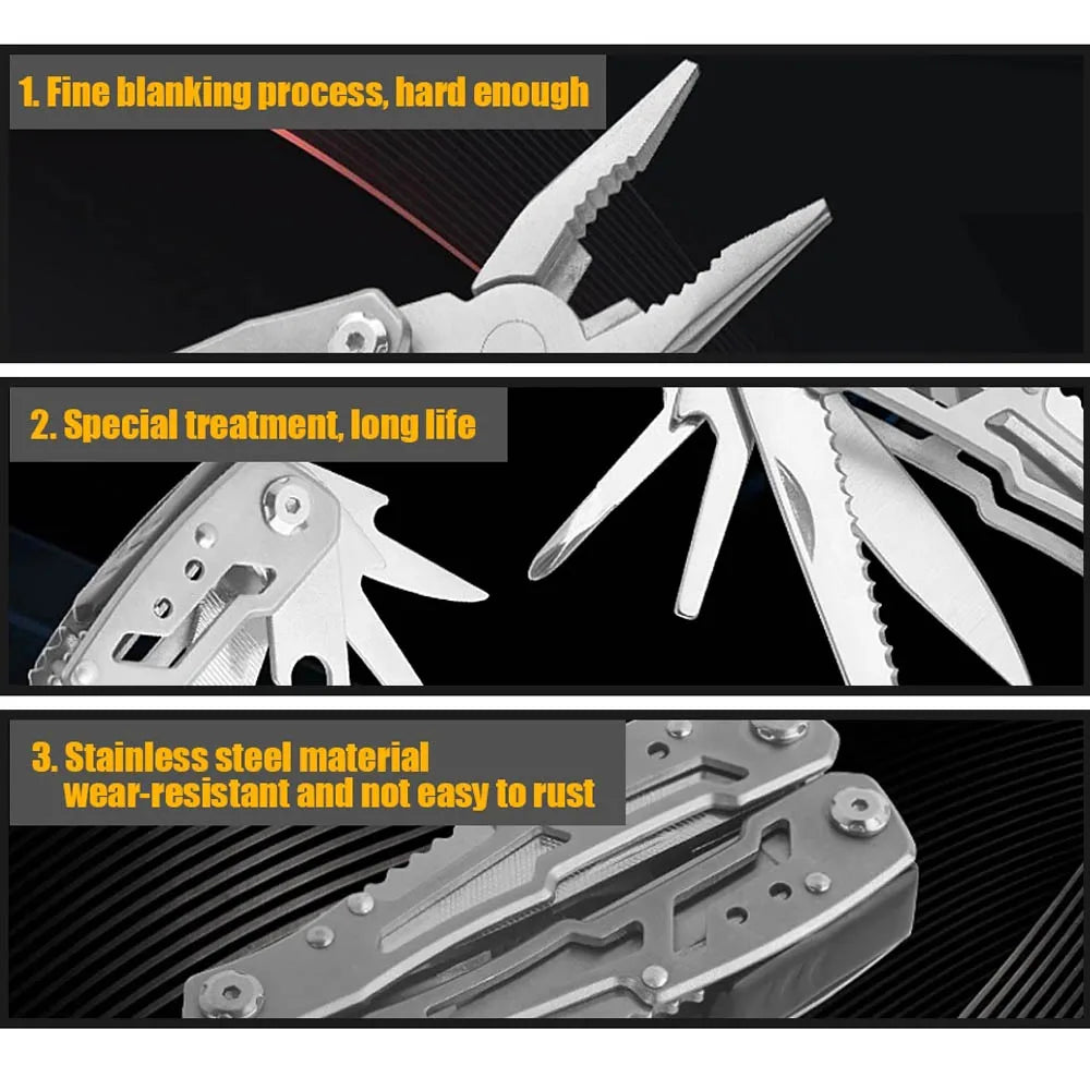 Multi-tool Pocket Knife Pliers Folding Mini Portable Fold Outdoor Tactical Hunting Survival Rescue Multipurpose Repair Tool