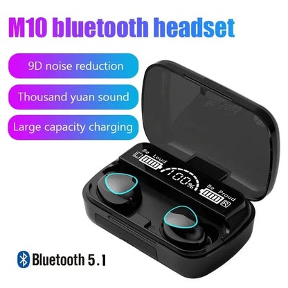 2024. Audífonos, Auriculares inalámbricos con Bluetooth 5,3 auriculares - audífonos Bluetooth con Powerbank 3200mAh (caja de cargador) pantalla LED